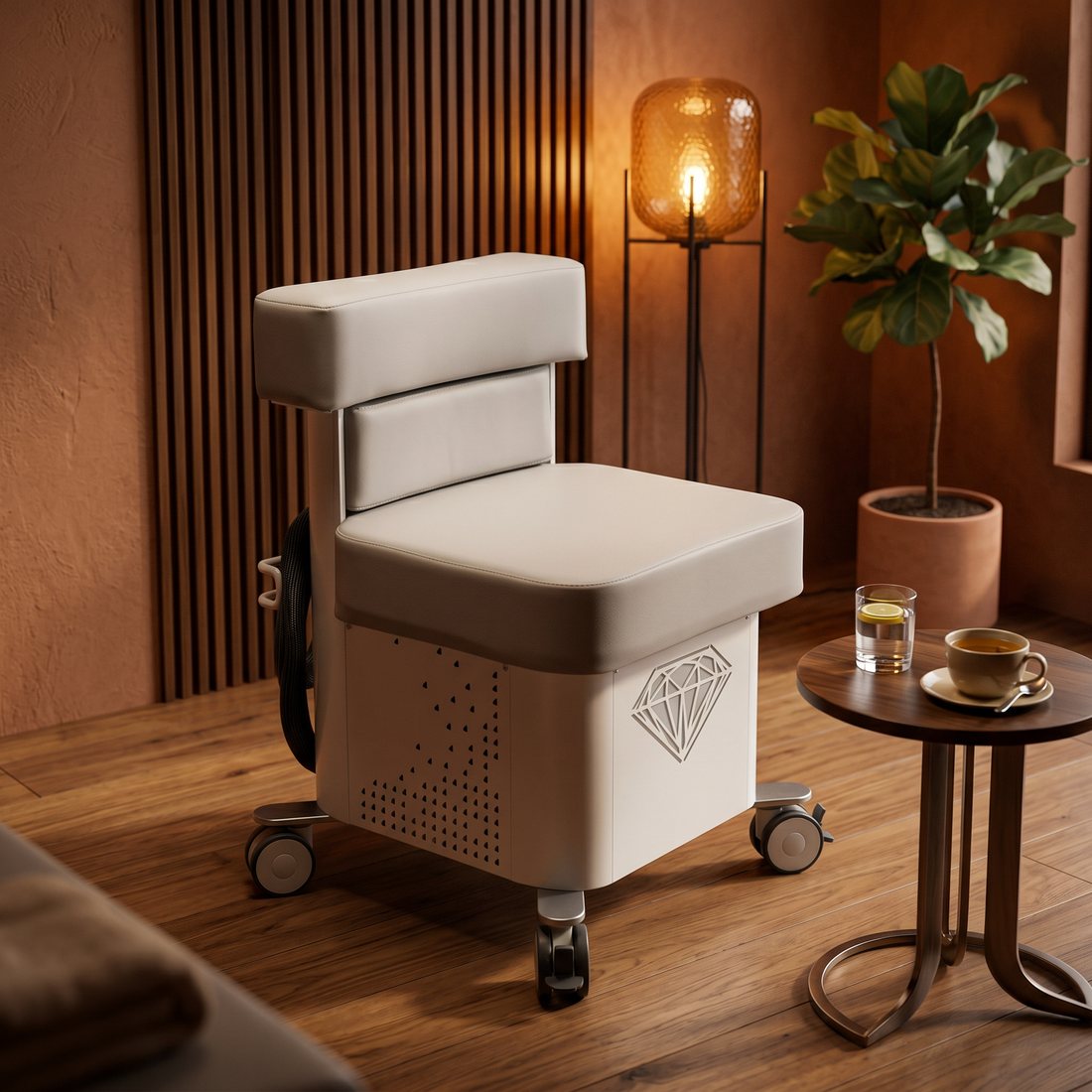 IMF-/EMF-Beckenbodenstuhl im warmen Praxisraum